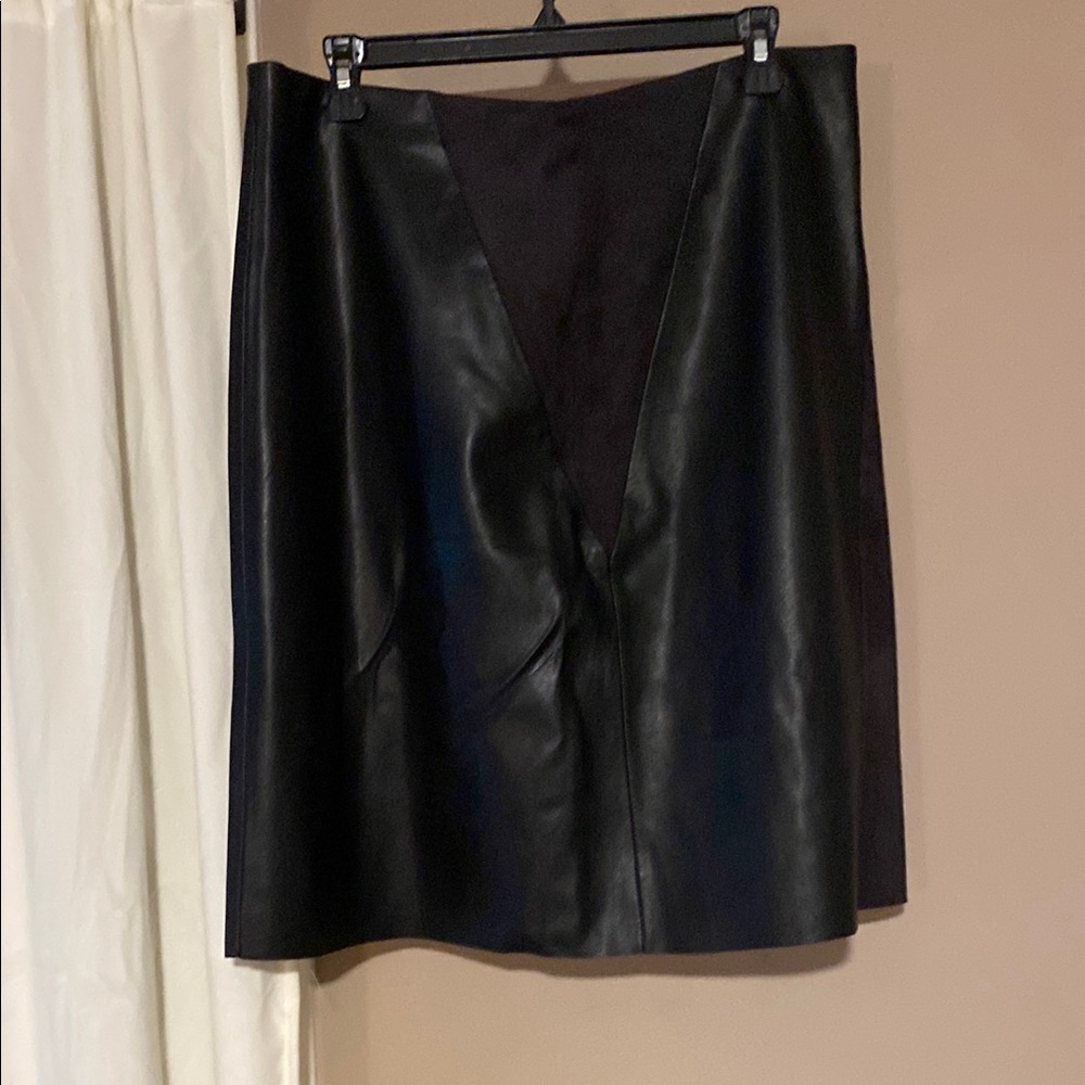 Black Knee-length A-Line Skirt for Work